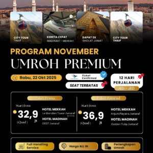 Umroh PREMIUM 12 Hari by Garuda, Brgkat 22 Oktober 2025