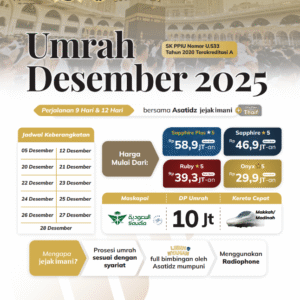 Umroh Desember program 9 Hari By Saudi Air, mulai 29,9 Juta