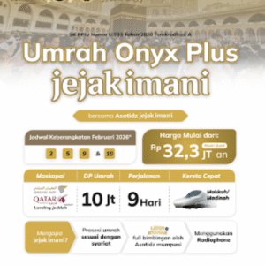 Umroh Onix Plus Program 9 Hari by Qatar Airlines, Brngkat 4 Kali
